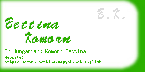 bettina komorn business card